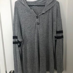 Heather Grey, Super Soft Sporty Hoodie